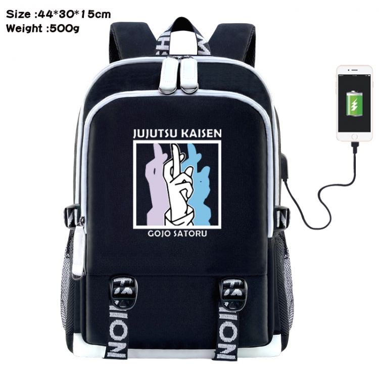 Jujutsu Kaisen Anime Double Zipper Data Backpack 44X30X15CM