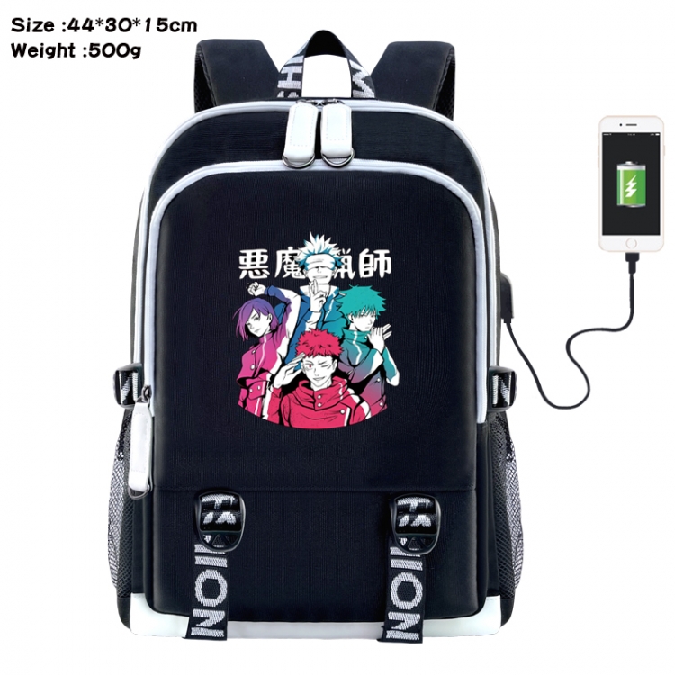 Jujutsu Kaisen Anime Double Zipper Data Backpack 44X30X15CM