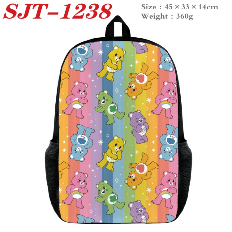 Care Bears Anime nylon canvas backpack student backpack 45x33x14cm SJT-1238