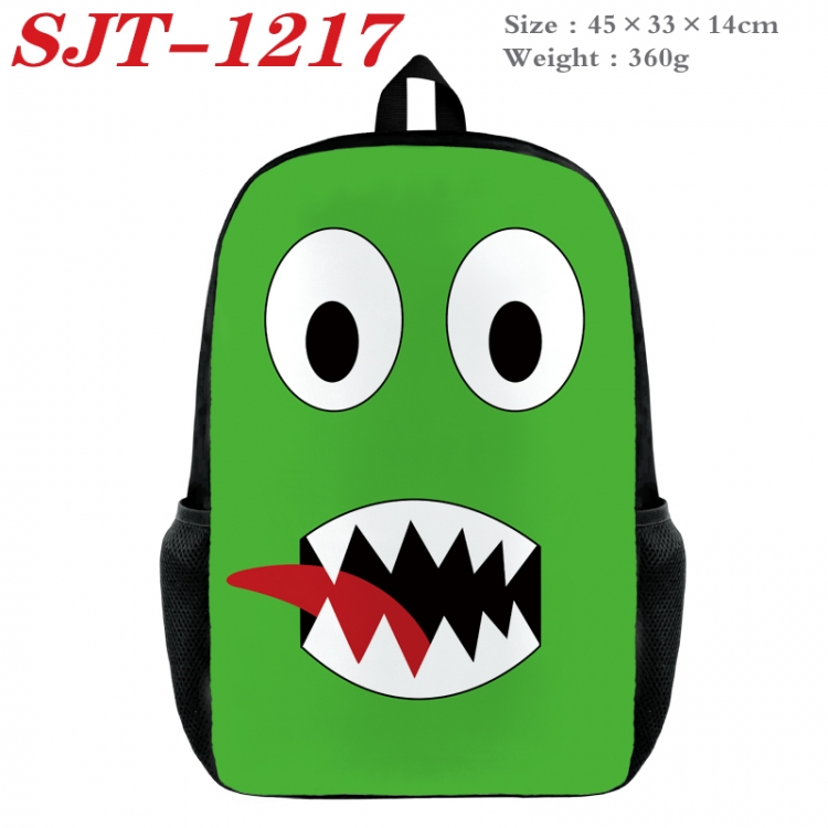 Rainbow Friend Anime nylon canvas backpack student backpack 45x33x14cm  SJT-1217