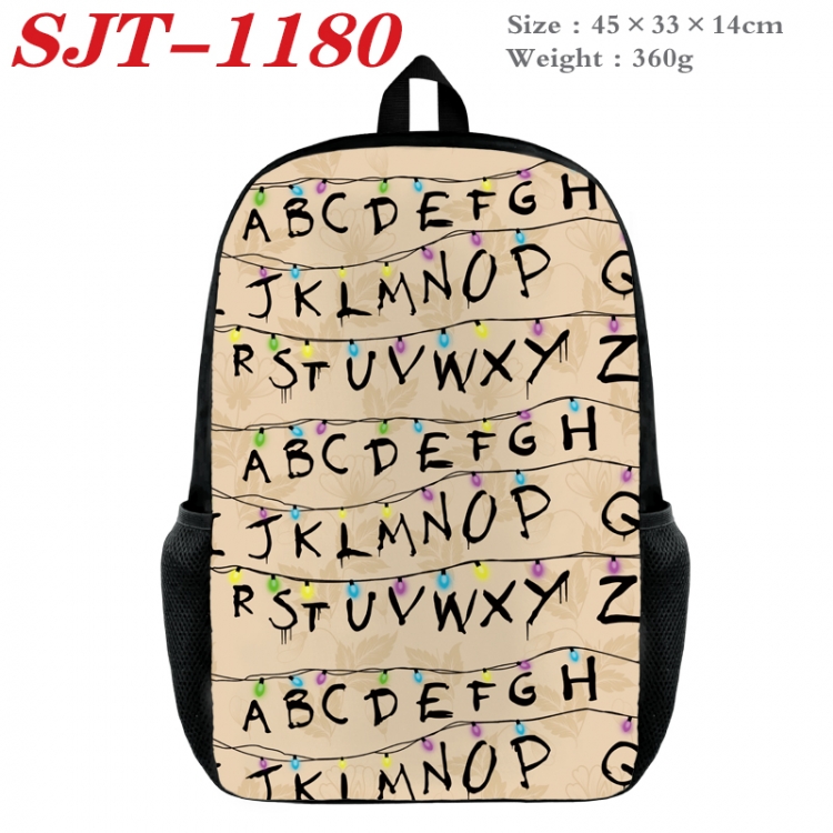 Stranger Things Anime nylon canvas backpack student backpack 45x33x14cm SJT-1180