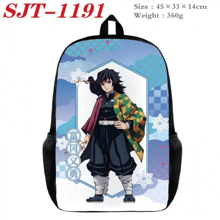 Demon Slayer Kimets Anime nylon canvas backpack student backpack 45x33x14cm SJT-1191