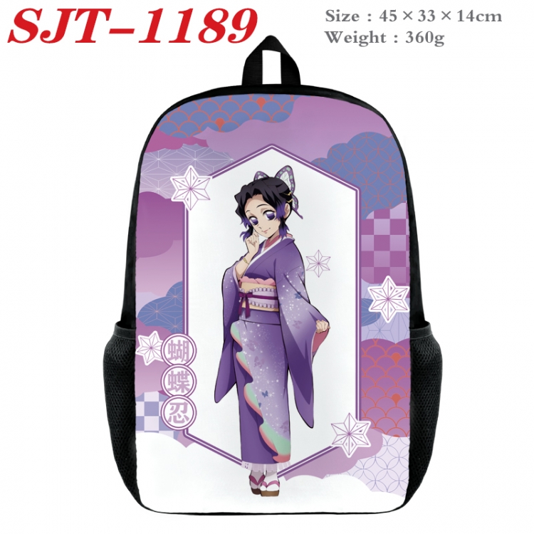 Demon Slayer Kimets Anime nylon canvas backpack student backpack 45x33x14cm  SJT-1189