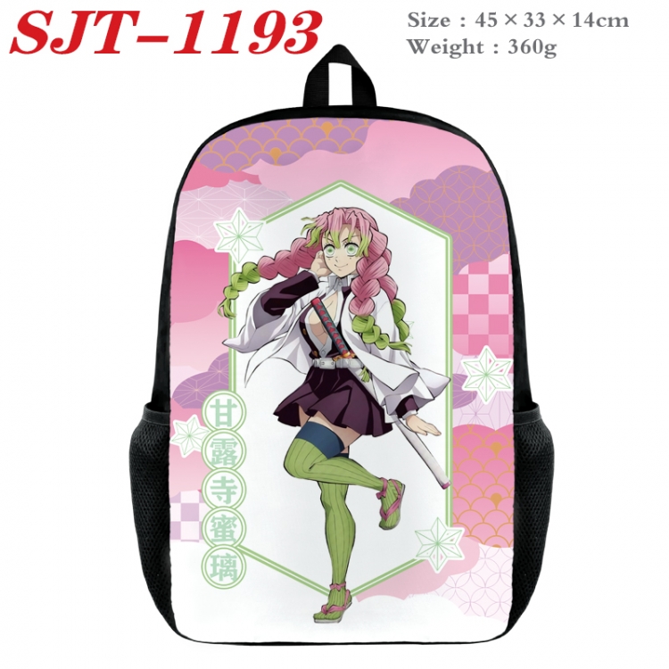 Demon Slayer Kimets Anime nylon canvas backpack student backpack 45x33x14cm SJT-1193