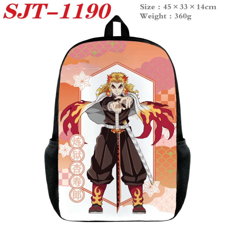 Demon Slayer Kimets Anime nylon canvas backpack student backpack 45x33x14cm SJT-1190