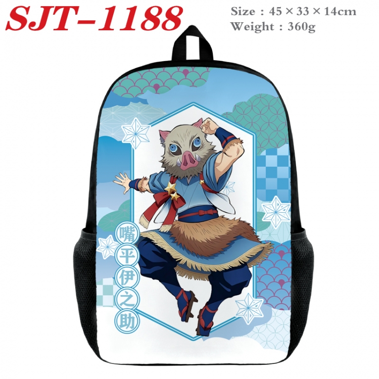 Demon Slayer Kimets Anime nylon canvas backpack student backpack 45x33x14cm SJT-1188