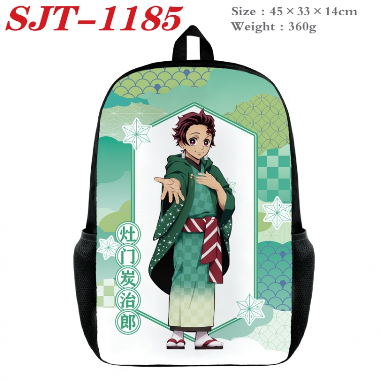 Demon Slayer Kimets Anime nylon canvas backpack student backpack 45x33x14cm SJT-1185