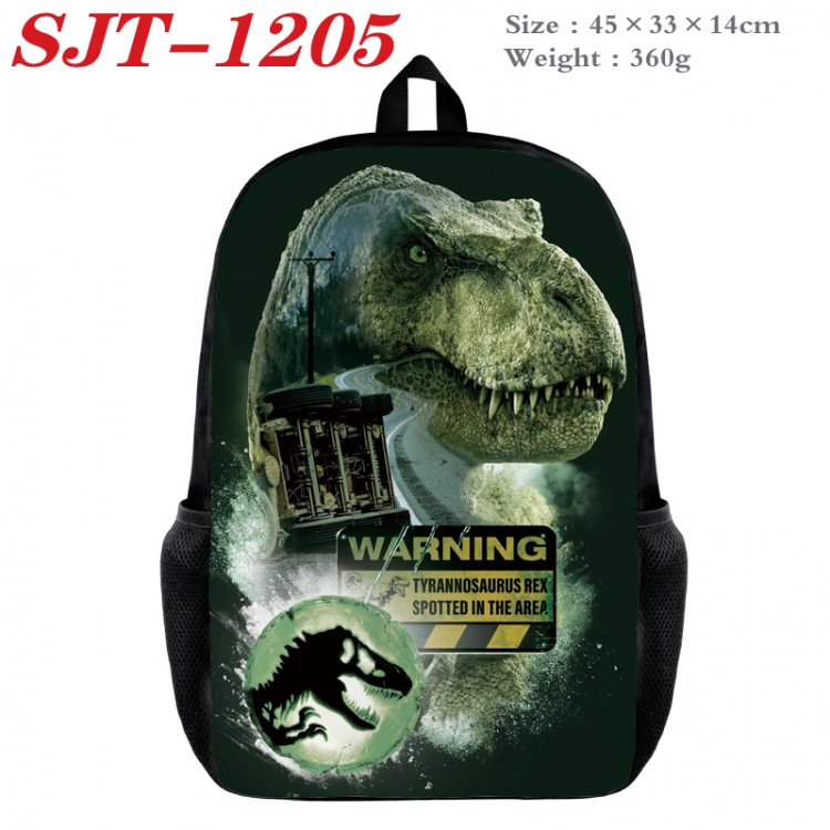 Dinosaur series Anime nylon canvas backpack student backpack 45x33x14cm SJT-1205