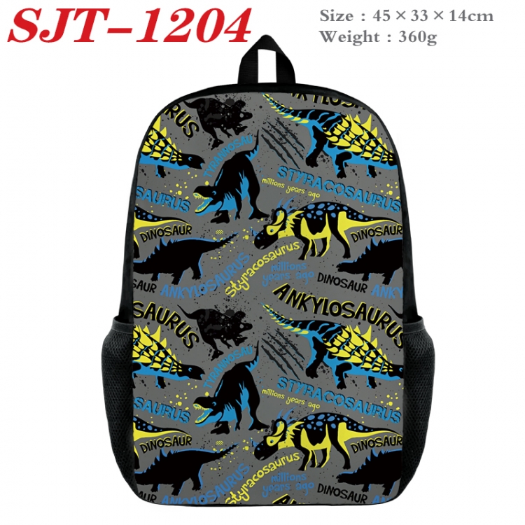 Dinosaur series Anime nylon canvas backpack student backpack 45x33x14cm SJT-1204