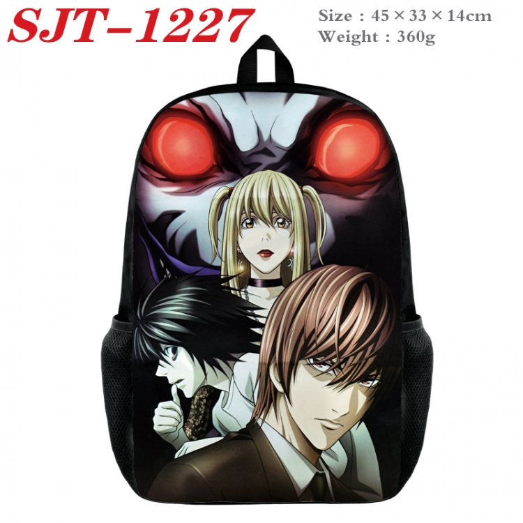 Death note Anime nylon canvas backpack student backpack 45x33x14cm SJT-1227