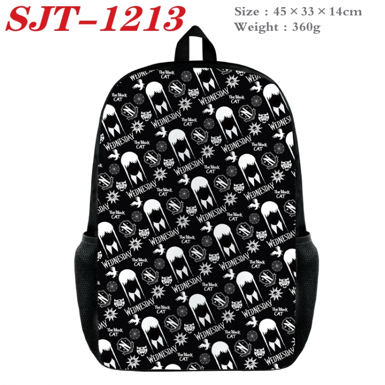 Wednesday Anime nylon canvas backpack student backpack 45x33x14cm SJT-1213