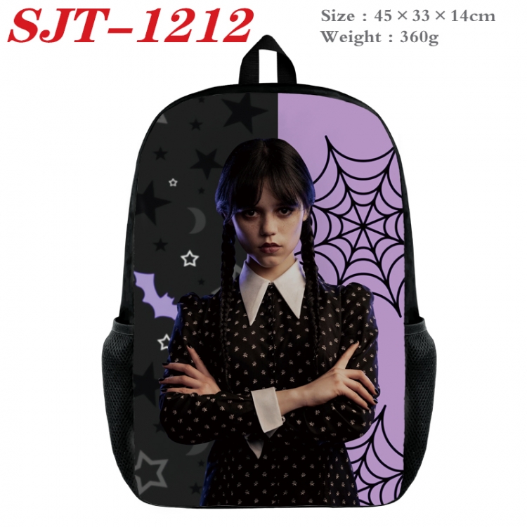 Wednesday Anime nylon canvas backpack student backpack 45x33x14cm SJT-1212