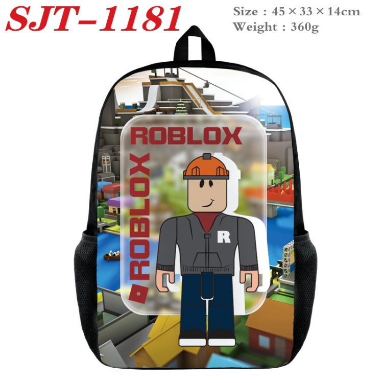 ROBLOX Anime nylon canvas backpack student backpack 45x33x14cm  SJT-1181