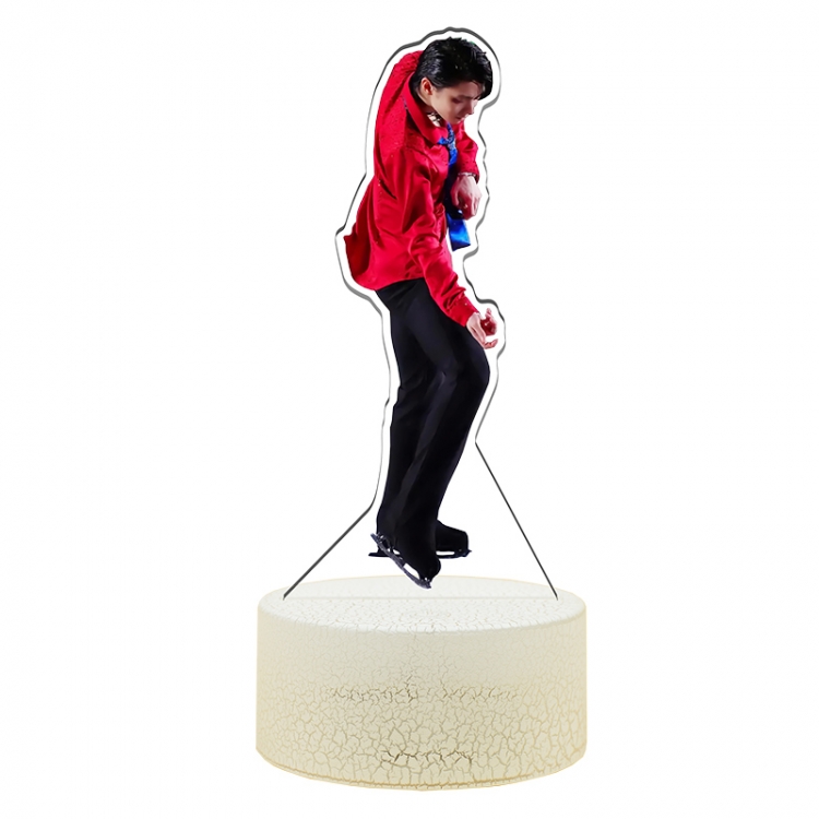 Yuzuru-Hanyu Acrylic Night Light 16 Color-changing USB Interface Box Set 19X7X4CM white base