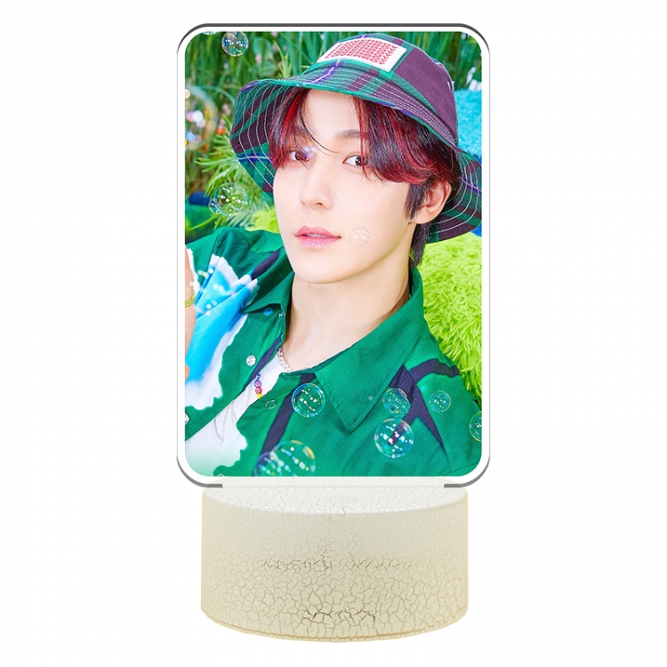 ATEEZ Acrylic Night Light 16 Color-changing USB Interface Box Set 19X7X4CM white base