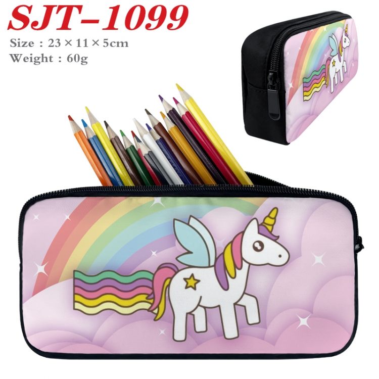 Unicorn  Anime nylon student pencil case 23x11x5cm  SJT-1099