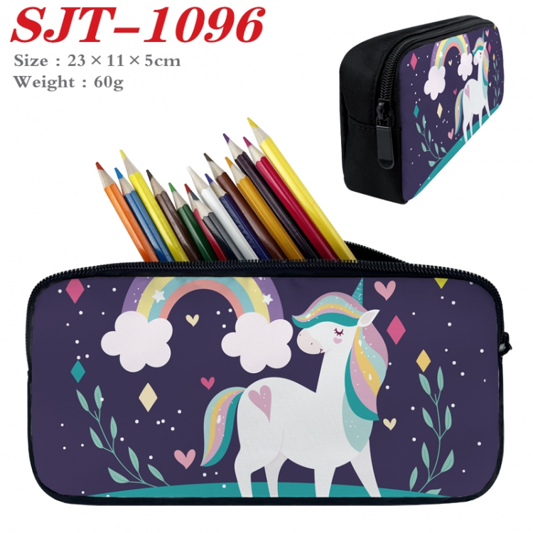 Unicorn  Anime nylon student pencil case 23x11x5cm SJT-1096