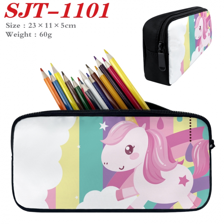 Unicorn  Anime nylon student pencil case 23x11x5cm  SJT-1101