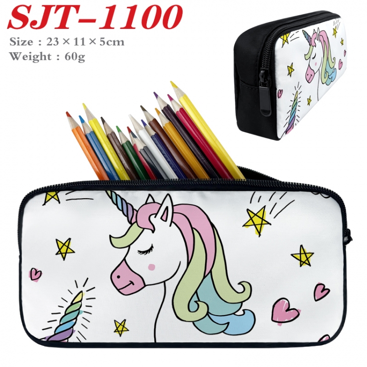Unicorn  Anime nylon student pencil case 23x11x5cm  SJT-1100