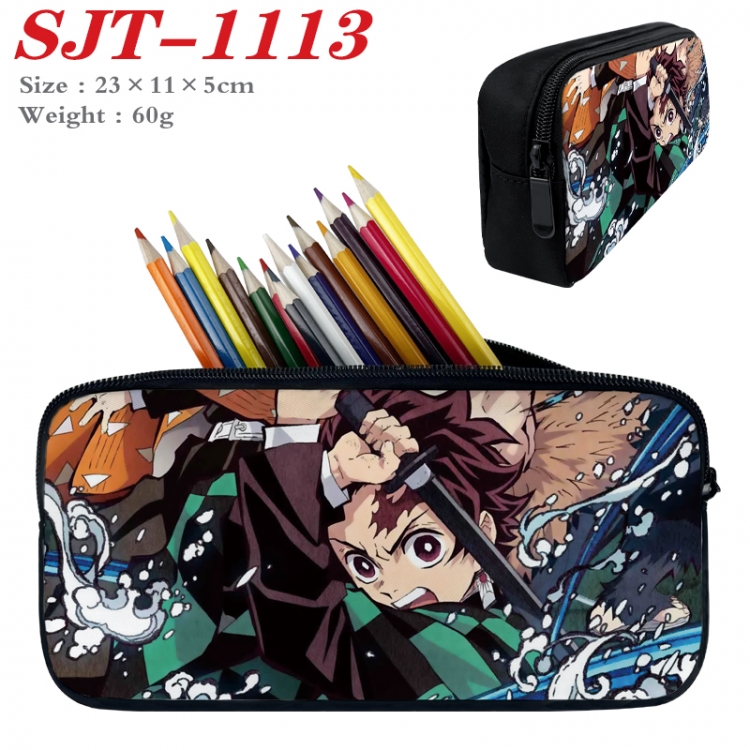 Demon Slayer Kimets  Anime nylon student pencil case 23x11x5cm SJT-1113