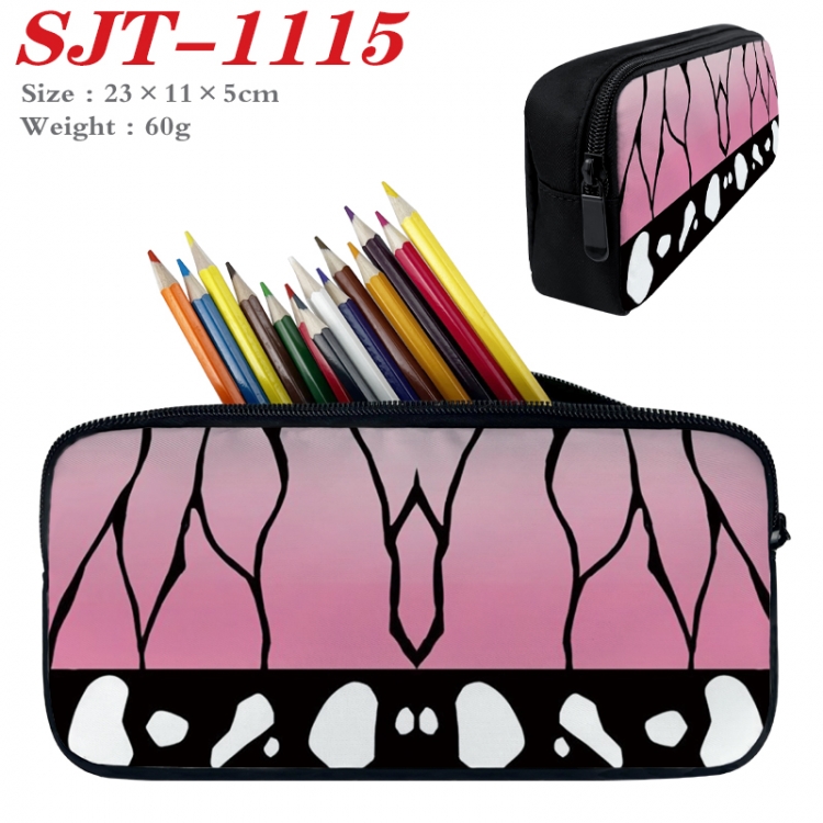 Demon Slayer Kimets  Anime nylon student pencil case 23x11x5cm SJT-1115