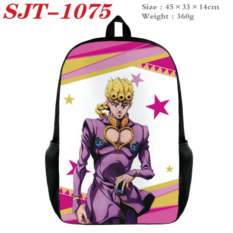 JoJos Bizarre Adventure Anime nylon canvas backpack student backpack 45x33x14cm  SJT-1075