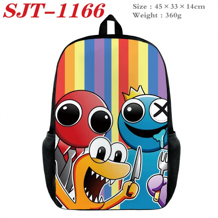 Rainbow Friend Anime nylon canvas backpack student backpack 45x33x14cm  SJT-1166