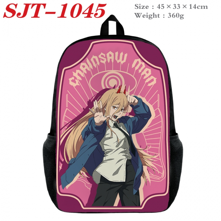 Chainsaw man Anime nylon canvas backpack student backpack 45x33x14cm SJT-1045