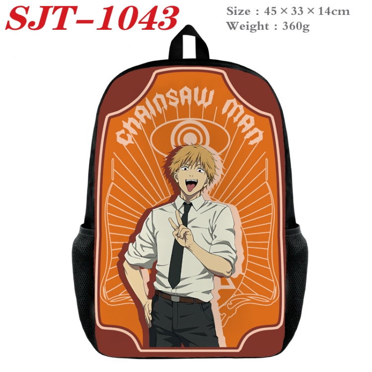 Chainsaw man Anime nylon canvas backpack student backpack 45x33x14cm  SJT-1043