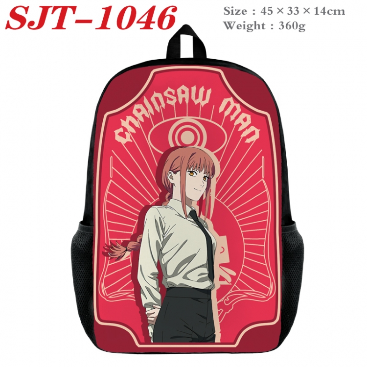 Chainsaw man Anime nylon canvas backpack student backpack 45x33x14cm SJT-1046