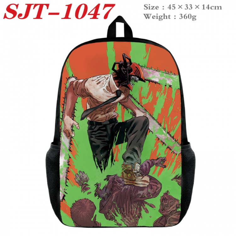 Chainsaw man Anime nylon canvas backpack student backpack 45x33x14cm SJT-1047