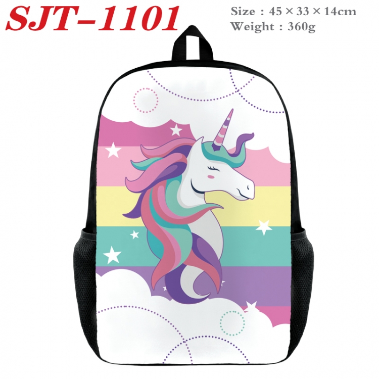 Unicorn Anime nylon canvas backpack student backpack 45x33x14cm SJT-1101