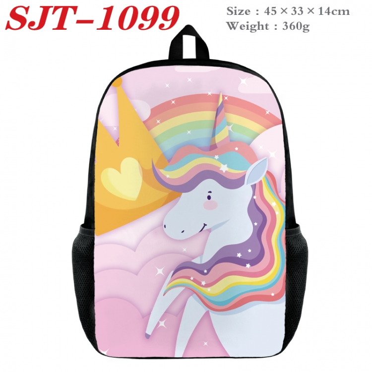 Unicorn Anime nylon canvas backpack student backpack 45x33x14cm  SJT-1099