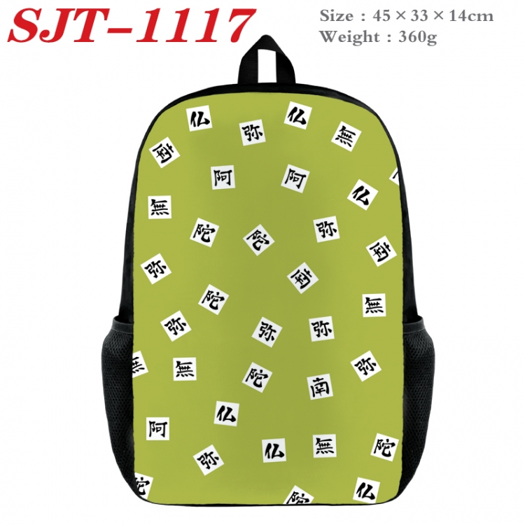 Demon Slayer Kimets Anime nylon canvas backpack student backpack 45x33x14cm SJT-1117