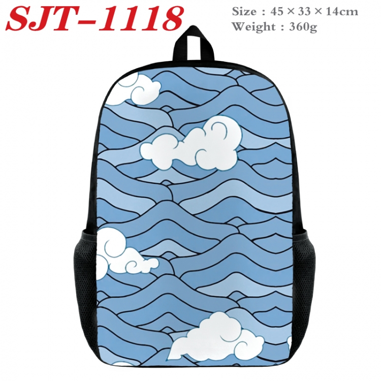 Demon Slayer Kimets Anime nylon canvas backpack student backpack 45x33x14cm SJT-1118