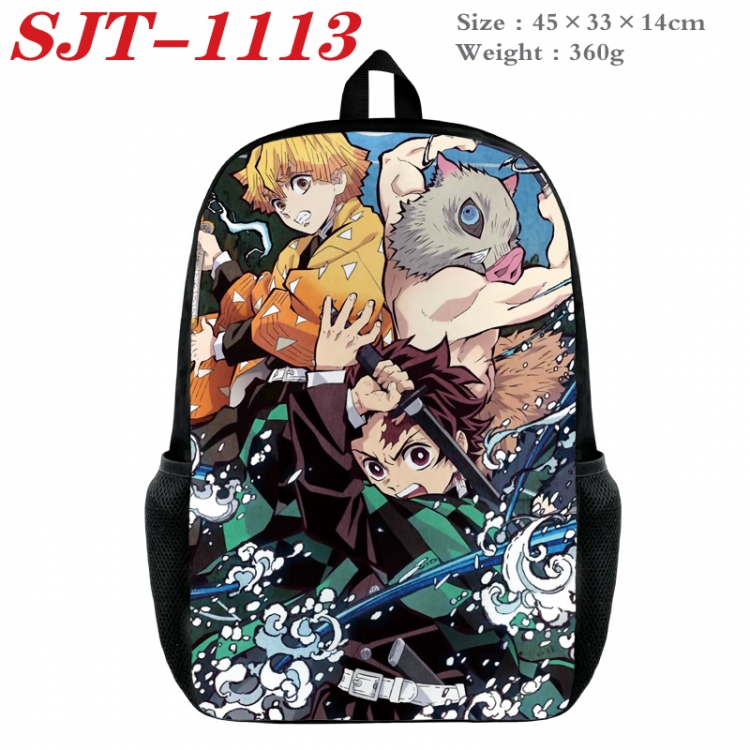 Demon Slayer Kimets Anime nylon canvas backpack student backpack 45x33x14cm SJT-1113