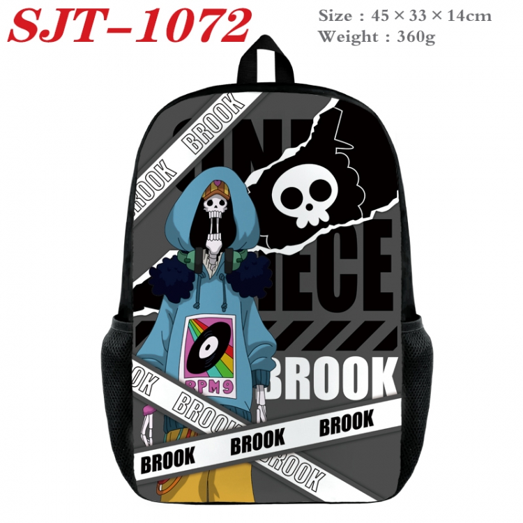 One Piece Anime nylon canvas backpack student backpack 45x33x14cm  SJT-1072