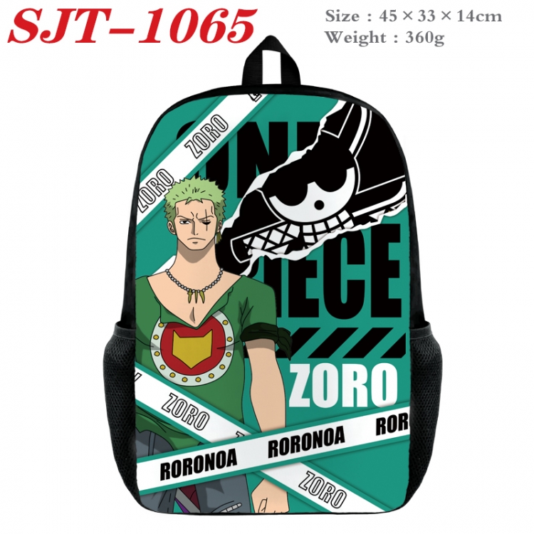 One Piece Anime nylon canvas backpack student backpack 45x33x14cm  SJT-1065
