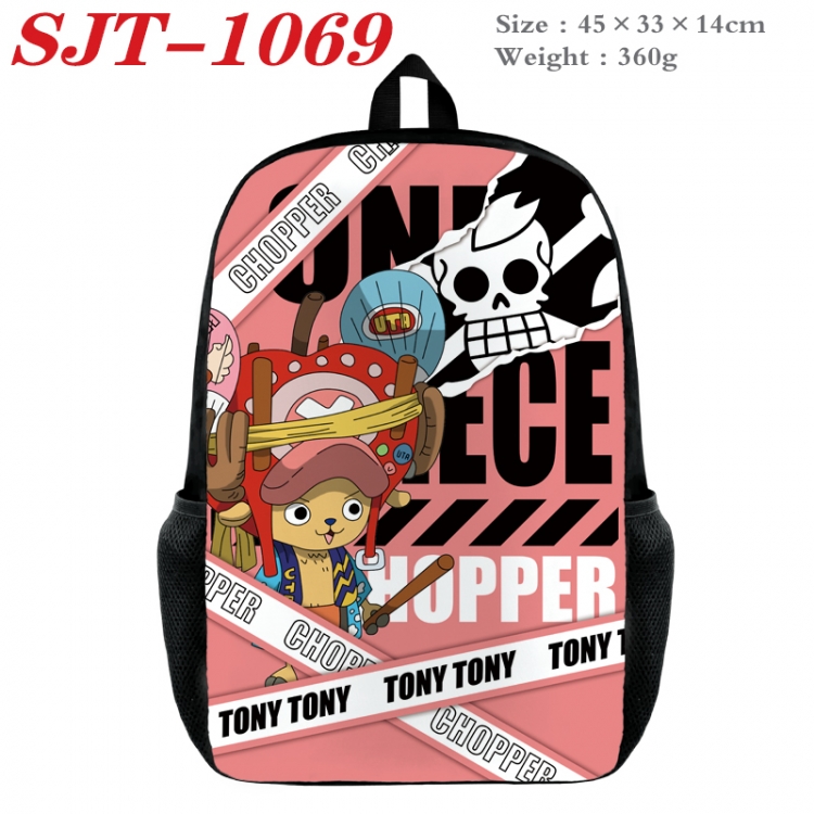 One Piece Anime nylon canvas backpack student backpack 45x33x14cm  SJT-1069