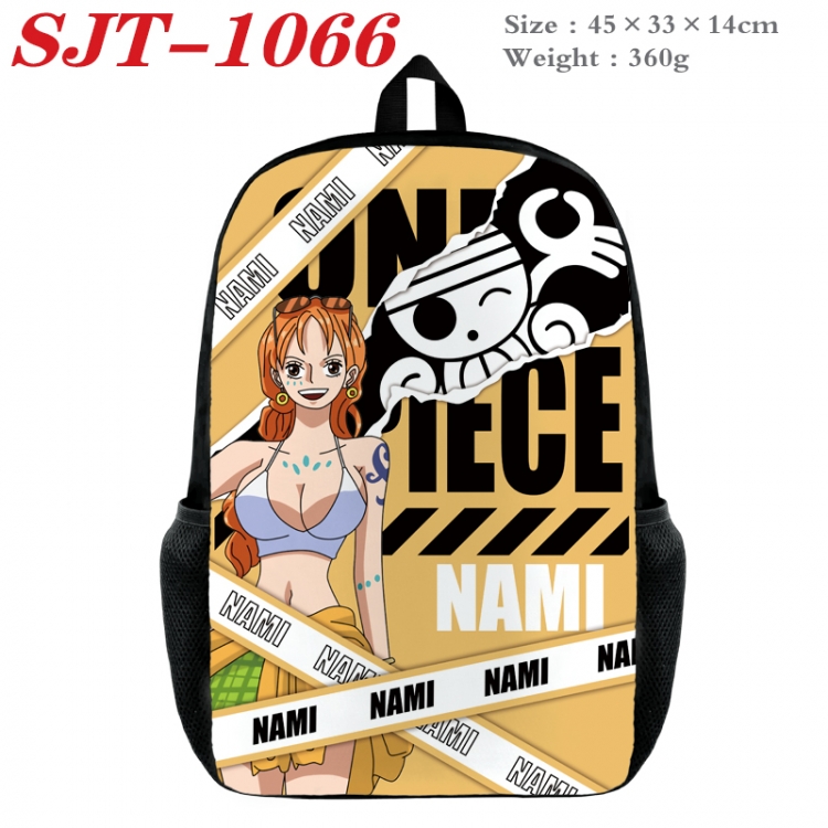 One Piece Anime nylon canvas backpack student backpack 45x33x14cm  SJT-1066