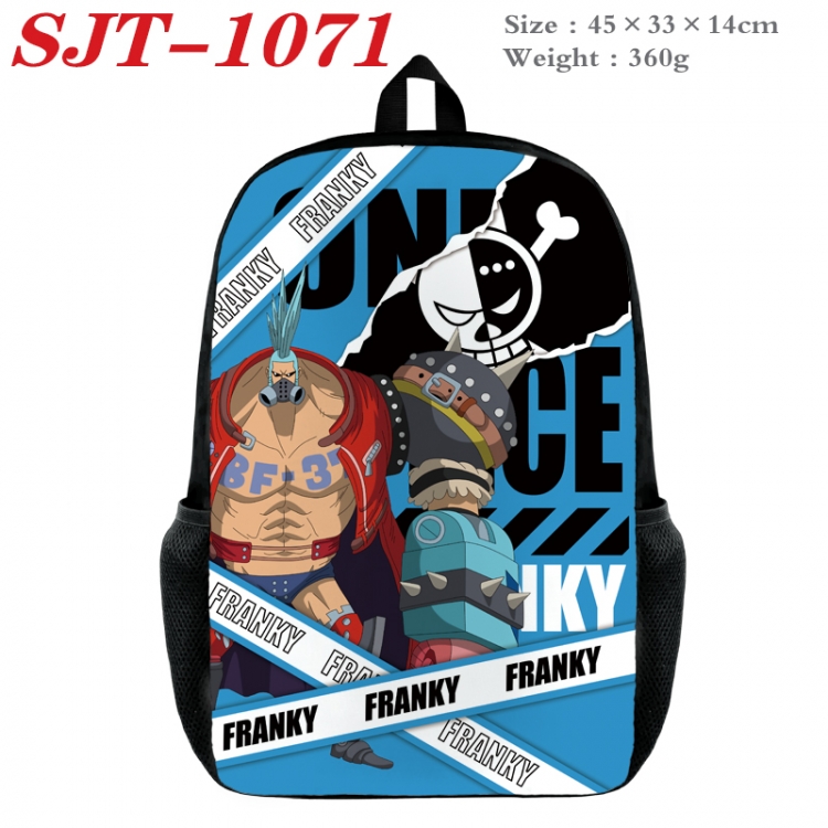 One Piece Anime nylon canvas backpack student backpack 45x33x14cm SJT-1071