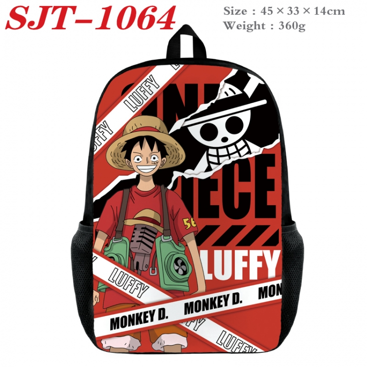 One Piece Anime nylon canvas backpack student backpack 45x33x14cm SJT-1064