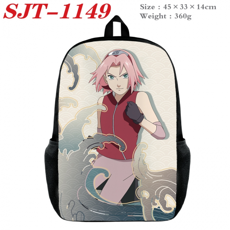 Naruto Anime nylon canvas backpack student backpack 45x33x14cm SJT-1149