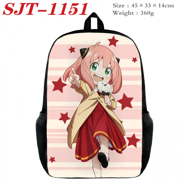 SPY×FAMILY  Anime nylon canvas backpack student backpack 45x33x14cm SJT-1151