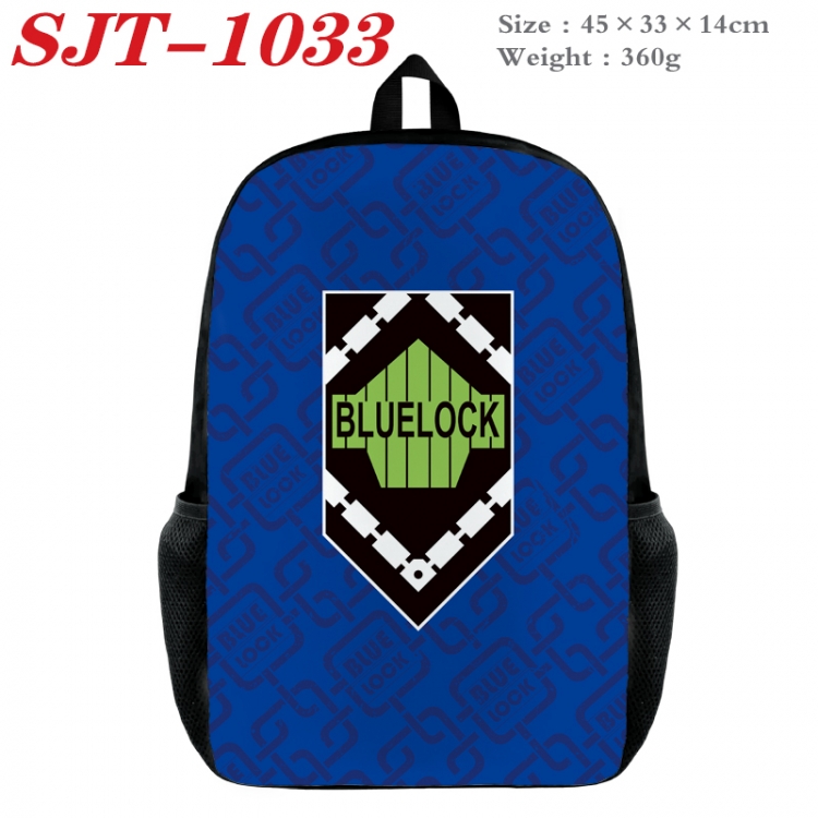 BLUE LOCK Anime nylon canvas backpack student backpack 45x33x14cm  SJT-1033