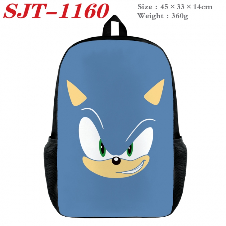 Sonic The Hedgehog Anime nylon canvas backpack student backpack 45x33x14cm SJT-1160