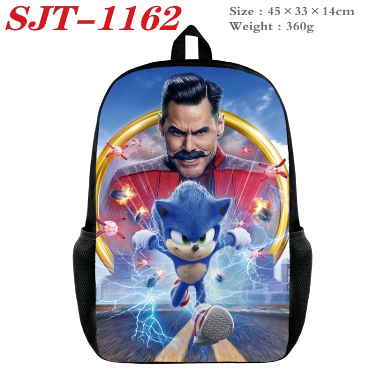 Sonic The Hedgehog Anime nylon canvas backpack student backpack 45x33x14cm  SJT-1162