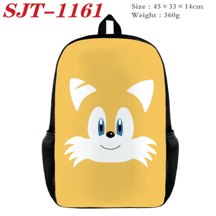 Sonic The Hedgehog Anime nylon canvas backpack student backpack 45x33x14cm SJT-1161