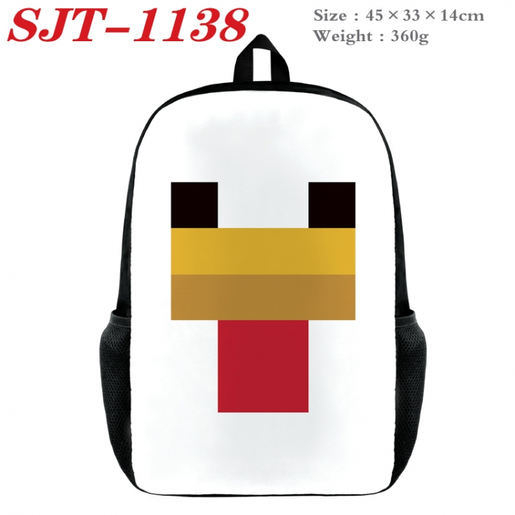 Minecraft Anime nylon canvas backpack student backpack 45x33x14cm  SJT-1138