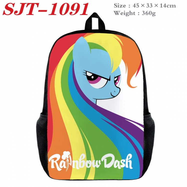 My Little Pony Anime nylon canvas backpack student backpack 45x33x14cm SJT-1091